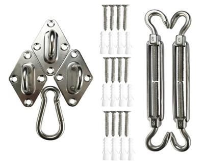 China Stainless Steel Fittings Sun Shade Sail Hardware Kit Hardware Shade Sails Nets for sale