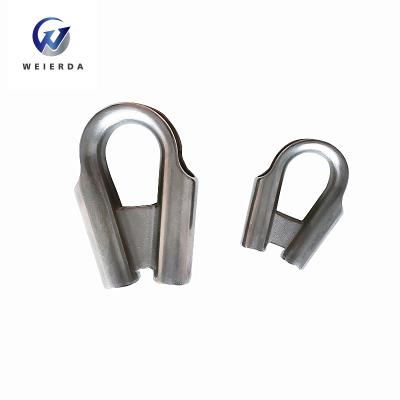 China Construction 304/316 stainless steel wire rope thimble 3/64 inch and 1/16 inch wire rope. of diameter for sale