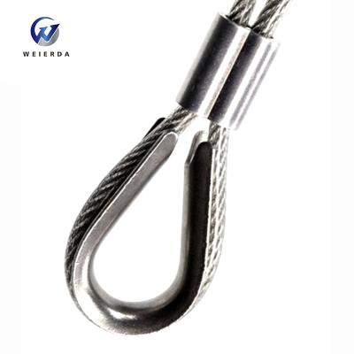 China Construction thimbles 304/316 stainless steel thimble wire rope chain thimble for 3/16 in. wire rope. of diameter for sale