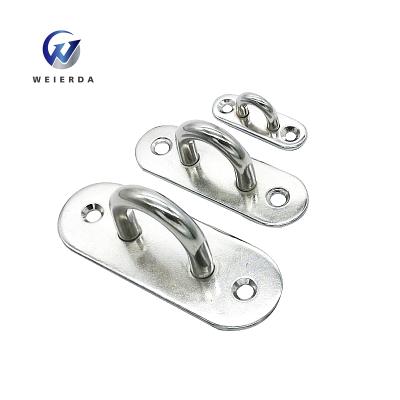 China Stainless Steel Dish Marine Boat Hardware Stainless Steel Ring Pad Lashing Square Eye for sale