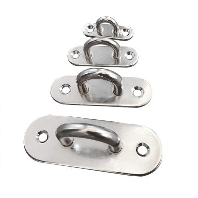 China Stainless Steel Dish Marine Boat Hardware Stainless Steel Ring Pad Lashing Square Eye for sale