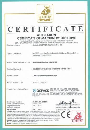 CE - Shanghai Qcpack Machinery Co., Ltd.