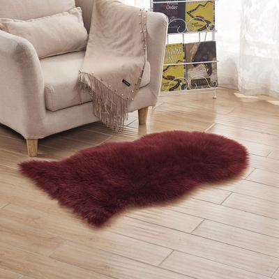 China Stain Resistant Faux Sheepskin Rug Living Room Decor Luxury Faux Fur Rug Shaggy And Anti Slip Sheepskin Fur Rug for sale