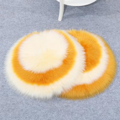 China Stain Resistant Handmade Rug Custom Blankets Round Area Rug Rug Rug Rug Faux Hairy Fur for sale