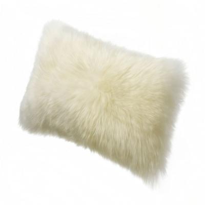 China New Zealand Wool Sheepskin Sofa Anti-Static Genuine Merino Comfortable Hug Pillow Colorful Wool Pillow for sale