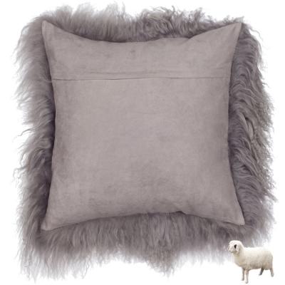 China Low Price Anti-Apnea Cushion Real Mongolian Lamb Fur Bed Tibet Lamb Pillow Cushion for sale