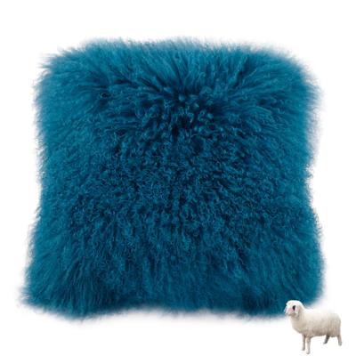 China Mongolian Anti-Apnea High-Grade Curly Lambswool Fur Body Pillow 45*45cm for sale