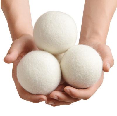 China 100% Drier Balls Repeatedly Used XL Wool Softener Reusable Natural Wool 6 Packs for sale