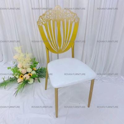 China Contemporary Wholesale Gun Metal Chair Gold Color Popular PU Leather for sale