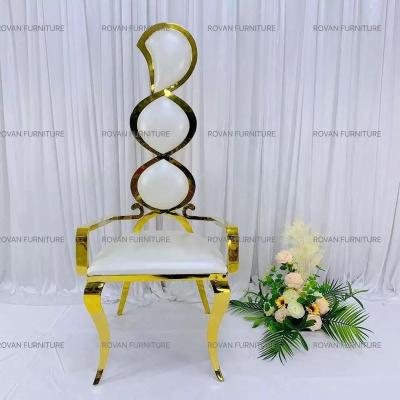 China ROVAN Contemporary Stainless Steel Bridal Chair For Bride And Groom Chair For Wedding for sale