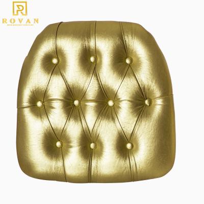 China Wholesale modern gold pu leather cushion waterproof for wedding chiavari and acrylic chair for sale