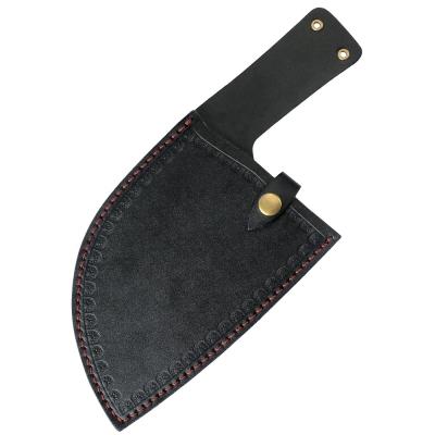 China Sustainable Universal Outdoor Camping Butcher Knives Pocket Cover Black Slaughter Cleaver Wide Knife Sheath for sale