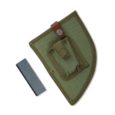 China 2020 New Design Sustainable Small Knife Sharpener Cover Canvas Pocket Outdoor Camping Butcher Knife Sheath With Knives Sharpening Stone for sale