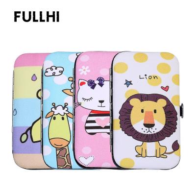 China Kids Durable Gift Cute Cartoon Case 7 in 1 Manicure Set Nail File Scissors Tweezers Nail File Scissors Clippers Kit Manicure Set for sale