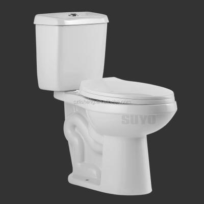 China Double-flush best selling factory Brazil fasten closestool two piece siphonic 2 piece wc toilet in cheap price for sale