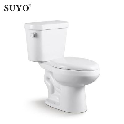 China Cheap Market 2 PCS Lavatory Bathroom Sanitary Ware Double-Flow Siphonic Africa Two Piece Toilet for sale