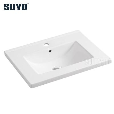 China Chaozhou Modern Sanitary Ware Manufacturer Cheap Edge Porcelain Wash Cabinet White Middle Basin Bathroom for sale