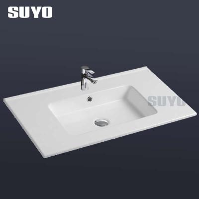 China Modern Rectangular Cheap Washroom Pakistan Edge Cabinet Wash Hand Basin Feather Edge Slim Vanity Sink for sale