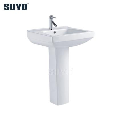 China Easy Clean Wash Basins Porcelain Pedestal Sink Modern Unique Free Standing Pedestal Sink Modern Wash Basin for sale