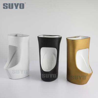 China Modern Gold Color Bathroom New Arrival Ceramic Wall Hung Male Toilet Urinal With Wash Basin for sale