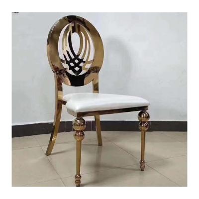 China Other Dining Chair Napoleon Chair Stainless Steel Stainless Wedding Chair for sale