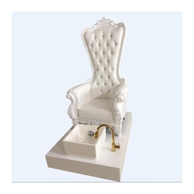 China High Quality Cheap Leather Or Fabric Glass Bowl With Jet Solid Oak Wood Frame For Chair Throne Pedicure Chair for sale