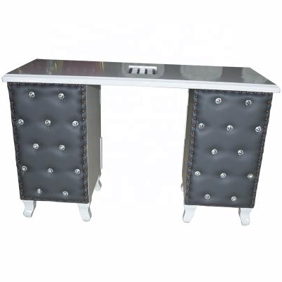 China Nail manicure hot beauty salon manicure table Foshan factory single/double table with fans for sale