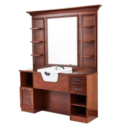 China Foshan factory hot sale lighted modern cheap hair salon mirror styling station for sale