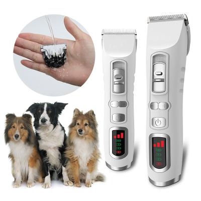 China Sustainable Professional Rechargeable Dog Hair Trimmer And Clipper Pet Grooming Low Noise Electric Dog Clipper for sale