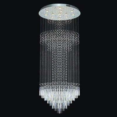 China Long Height Modern Attic Staircase Style Crystal Chandelier For Villa Or High Ceiling Project for sale