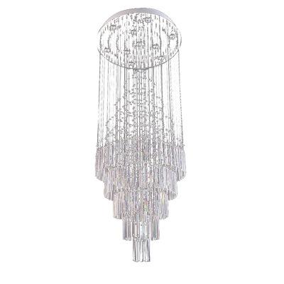 China Modern Style Long Height K9 Crystal Chandelier For High Ceiling Or Loft Decoration for sale