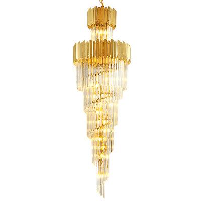 China Modern Design Modern Long Height Crystal Chandelier For Staircase With Good Price for sale