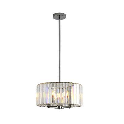 China Modern Crystal Style Chrome Color Round Bedroom Dining Room Ceiling Pendant Light Lamp for sale