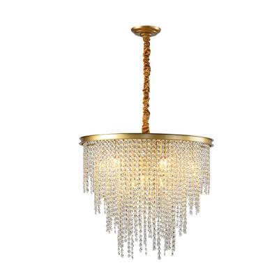 China Amazon hot selling modern style bedroom living room around crystal chandelier ceiling lamp with good price for sale