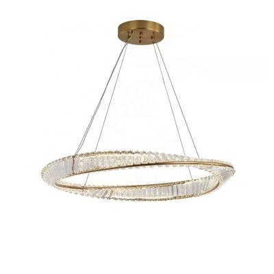 China Easy Modern Style and Luxury Crystal Circle Hanging Pendant Light for Living Room Dining Room or Bedroom Decoration for sale