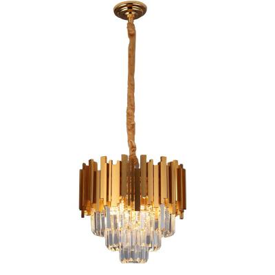 China Crystal Chandeliers Ceiling Lighting Modern Large Pendant Lamp Modern Luxury Home Living Room Chandelier Gold Style Hanging Fixture for sale