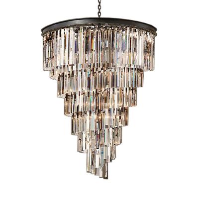 China K9 style modern round american crystal loft small size chandelier for villa duplex or hotel project or club for sale