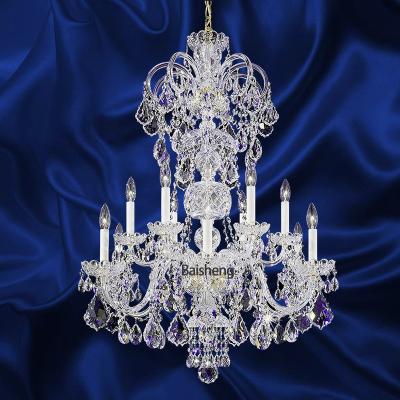 China Luxury Long Ceiling Chandelier Decoration Maria Theresa Crystal Light Chandelier for sale