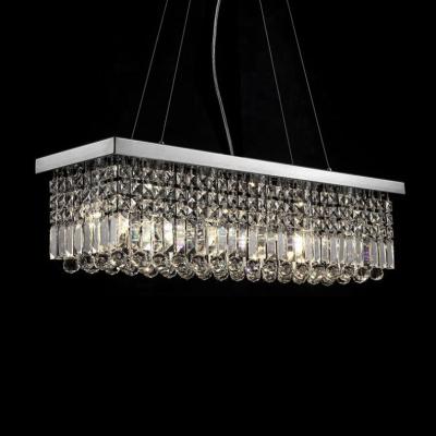 China Decoration rectangle rectangulo crystal chandelier crystal candelabro for kitchen cucina kitchen lamparas de cocina pendant hanging lamp for sale