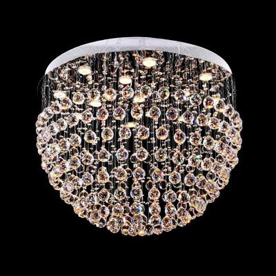 China Modern Large Chrystal Led Chandelier Remote Control Dining Decoration Stainless Steel for sale