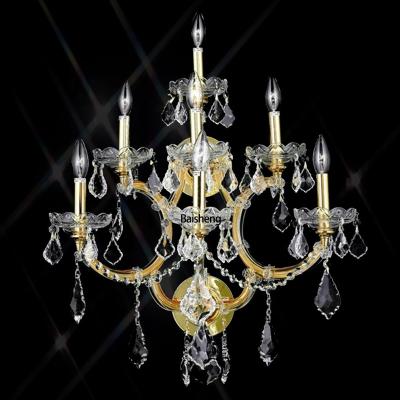 China Bohemia European Extra Large Graceful Elegant Classic X-Large Lamp Maria Theresa Contemporary Crystal Glass Wall Sconce for Hotel Home for sale