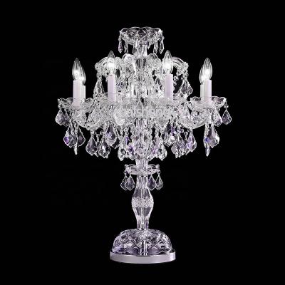 China Contemporary Centerpiece Wedding Decoration Decorated Side Table Lamp Luxurious Classic Classic Crystal Design for sale