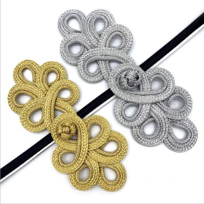 China Classic New Hot Sale Chinese Knot Button Gold For Garment Fabrics Button for sale