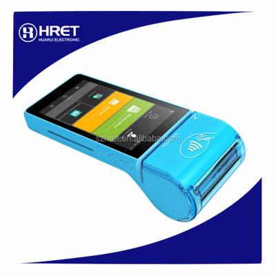 China Android POS Handheld Terminal With Embedded Thermal Printer NFC Reader Barcode Scanner H1050B H1050B for sale