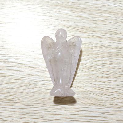 China Quartz Crystal Carving Wholesale Natural Clear Crystal Angel Sculpture For Sale Hand-carved by clear quartz from China for sale