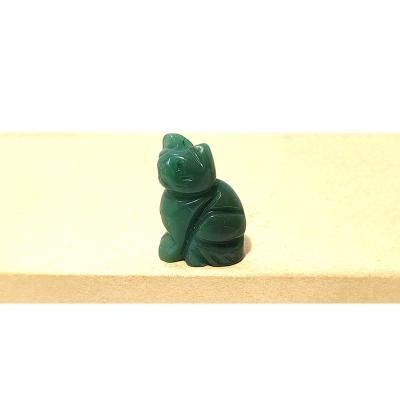 China China Crystal Cat Figure Green Aventurine Crystal High Quality Carving For Wholesale for sale