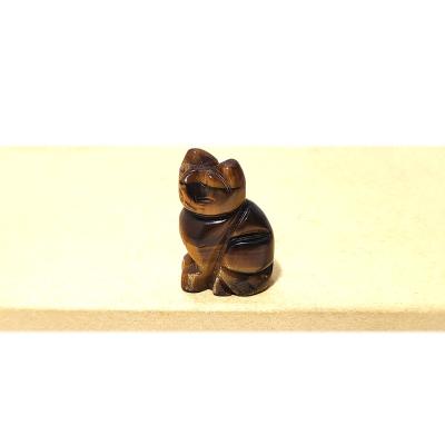 China China Tiger Eye Wholesale High Quality Natural Tiger Eye Stones Carved Cat Statues For Sale for sale