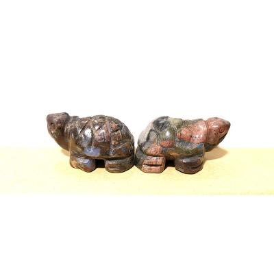 China China Selling Blue Amphibole Quartz Hand-carved Blue Amphibole Quartz Crystal Carving Turtle Figure For Decoration for sale