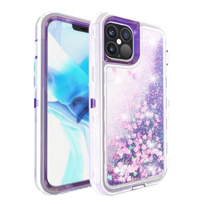 China Liquid Protector Cover Glitter Quicksand Robot Defender Cell Phone Case For iPhone 12 11 Max Xs Xr Xs for sale