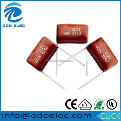 China Marines Expeditionary Force CL21 Ignition Metallized Polyester Film Capacitor 405J 400V Capacitors for sale